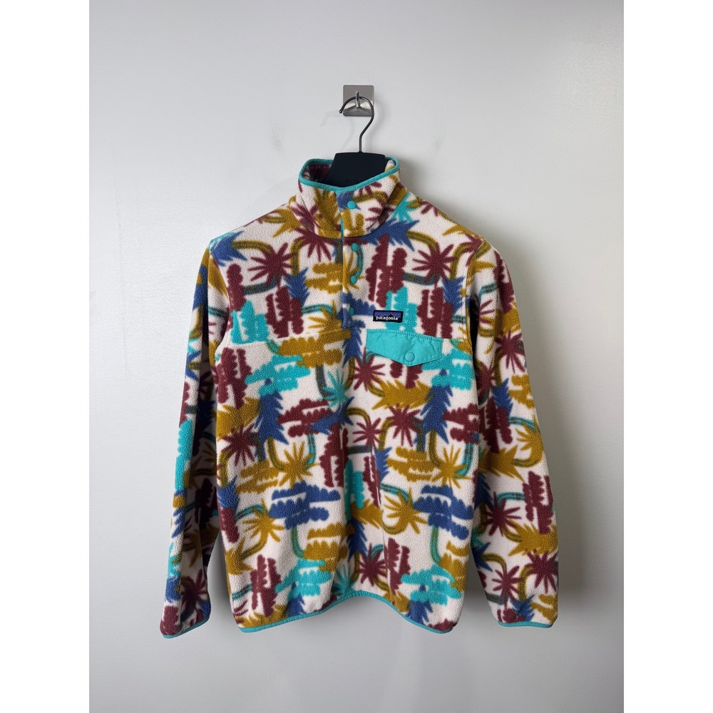 Patagonia Women Multi Synchilla Snap-T Fleece Pullover Tree Tops XS STY25455